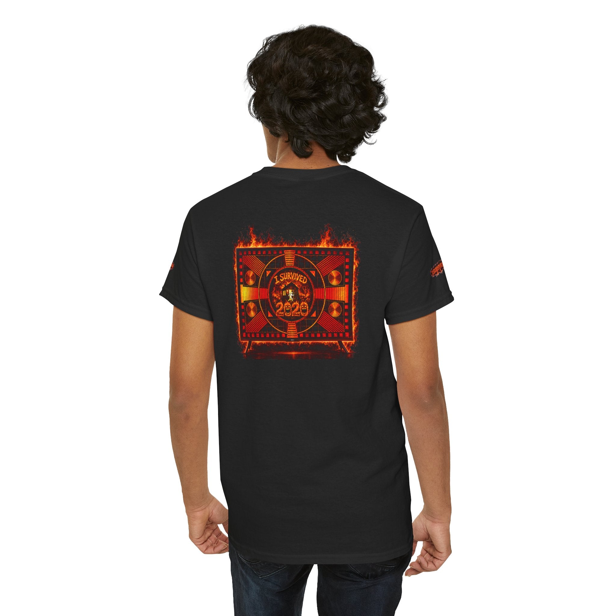 I Survived 2020 — "Please Stand By" Test Pattern Tee Wildfire Signal Special Edition Summer Premiere Unisex Heavy Cotton Tee