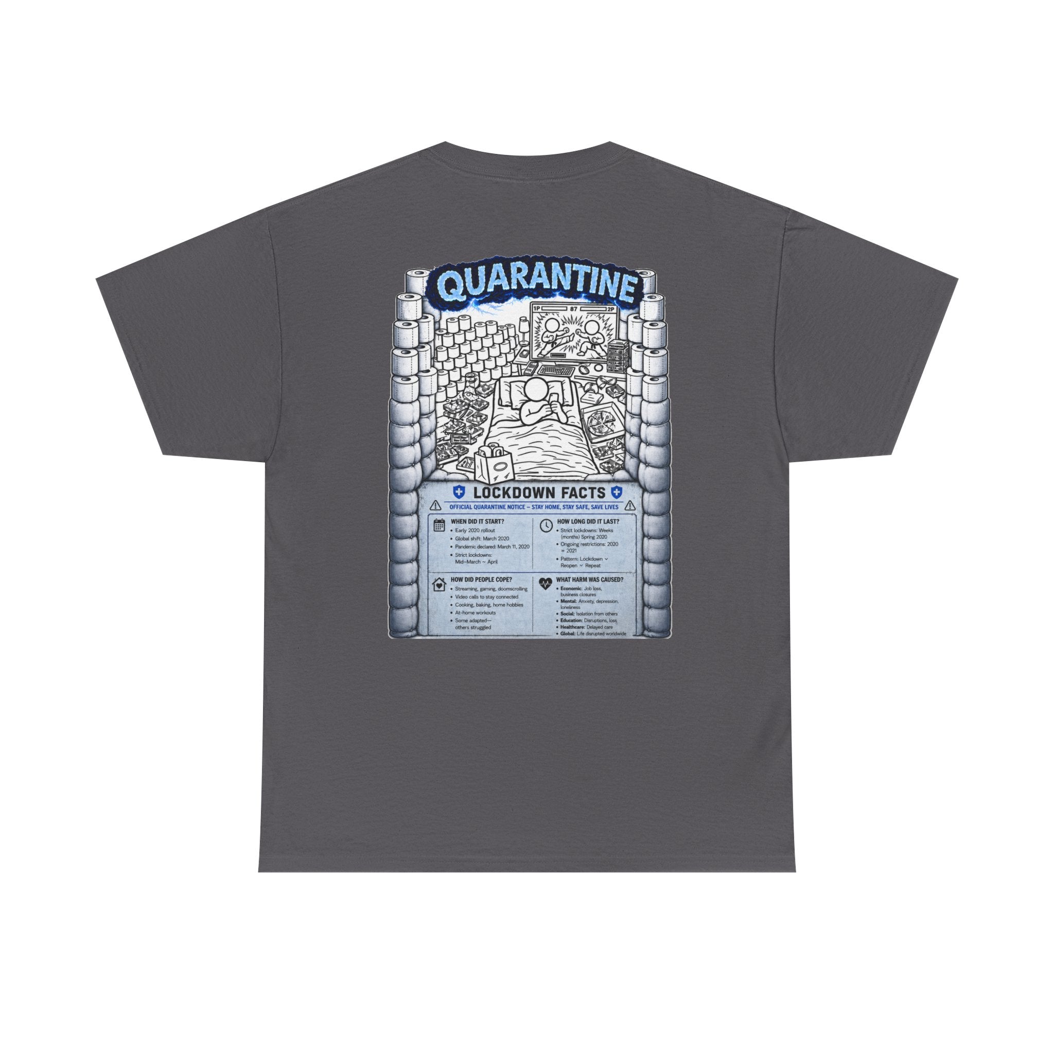 I Survived 2020 — LOCKDOWN S3:E1: Director's Cut "Quarantine" Unisex Heavy Cotton Tee