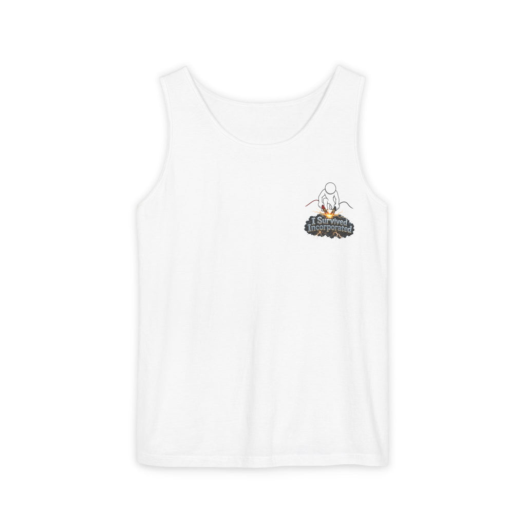 I Survived 2020 — "Please Stand By" Test Pattern Tee Summer Premier  Unisex Garment-Dyed Tank Top