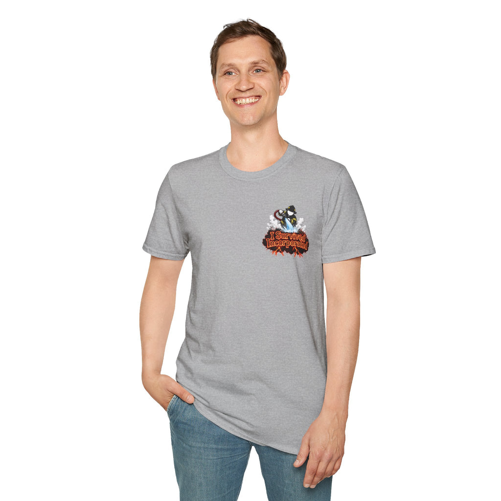 I Survived 2020 — "Please Stand By" Test Pattern Tee Wildfire Signal Edition Summer Premiere Unisex Softstyle T-Shirt