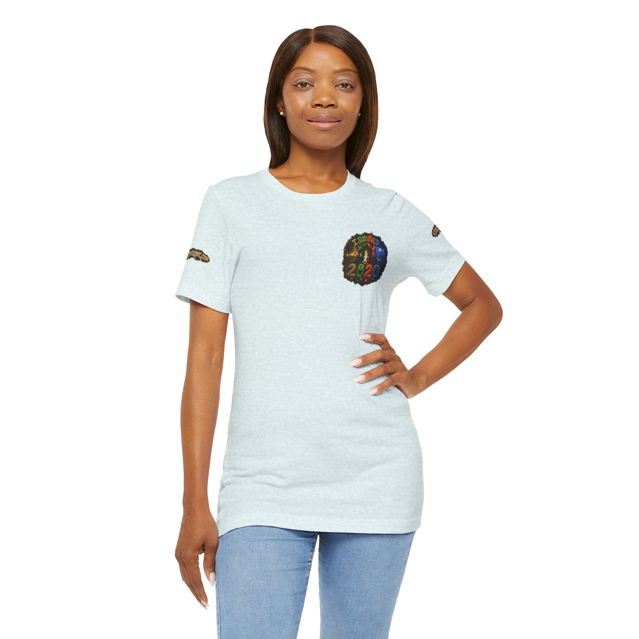 I Survived 2020 — "No Signal" Test Pattern Tee Alien Broadcast Finale Summer Premiere Unisex Jersey Short Sleeve Tee
