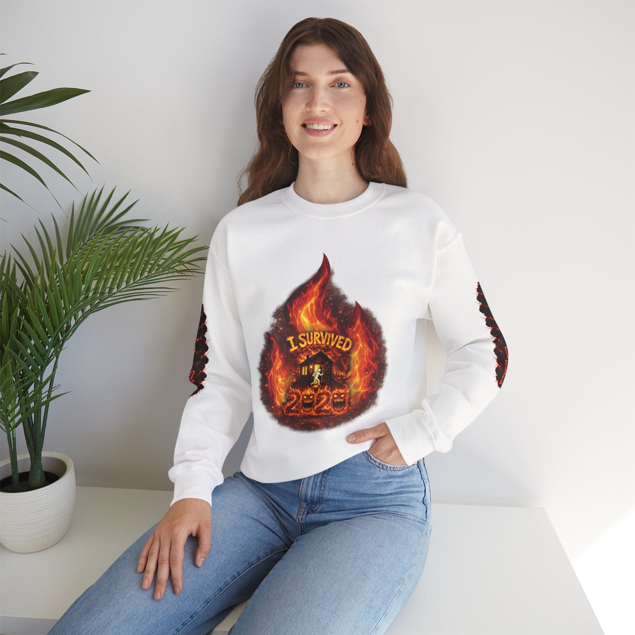 I Survived 2020 — Director's Cut S2:E2 "The Bobcat Fire" | Wildfire Edition Memorial Unisex Heavy Blend™ Crewneck Sweatshirt