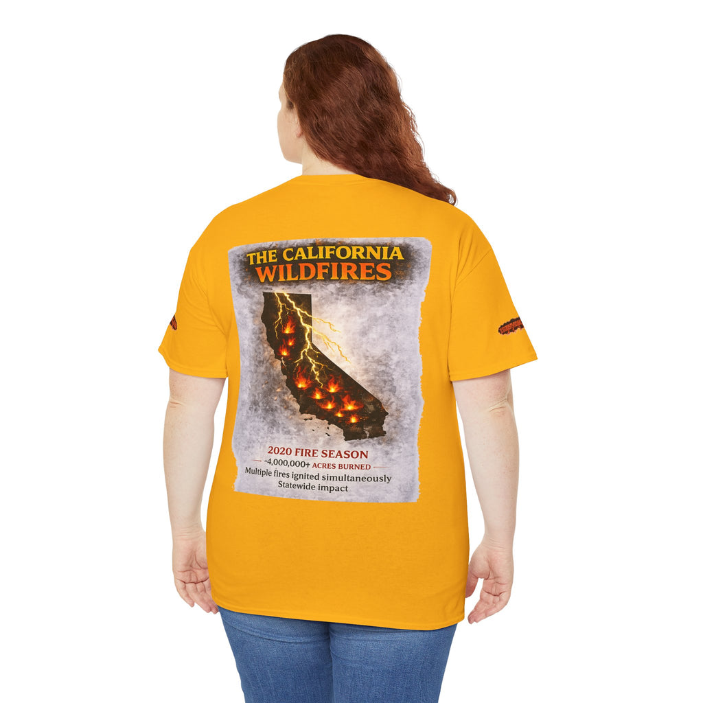I Survived 2020 —  WILDFIRES S2:E3: Director's Cut Special Edition "The California Wildfires" Memorial Unisex Heavy Cotton Tee