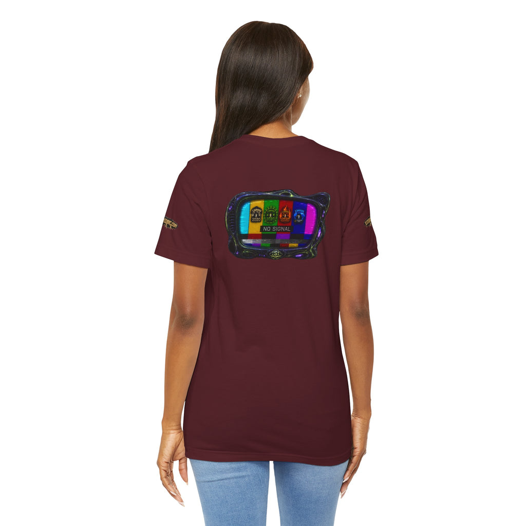 I Survived 2020 — "No Signal" Test Pattern Tee Alien Broadcast Finale Summer Premiere Unisex Jersey Short Sleeve Tee