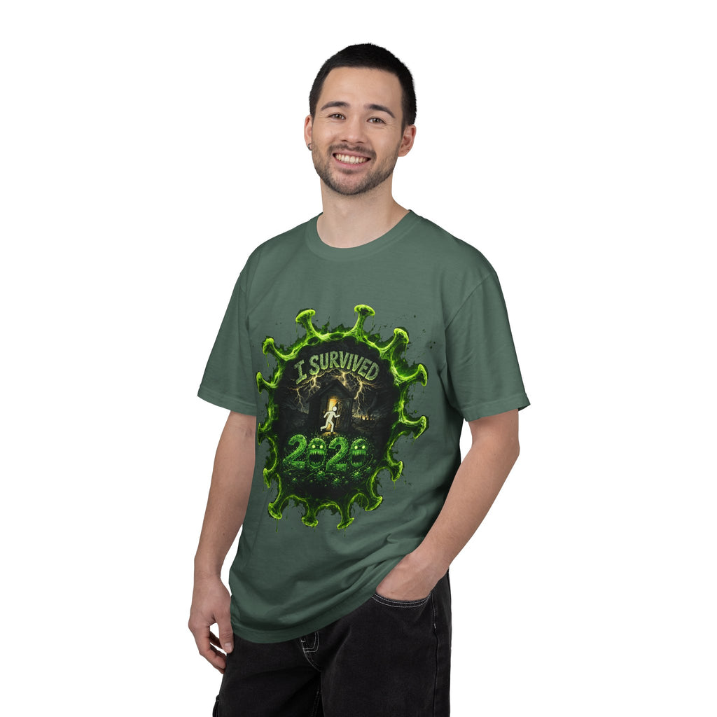 I Survived 2020 — Director's Cut S1:E4 "Mask Madness Mayhem Moment" | Pandemic Edition Unisex Garment-Dyed T-shirt