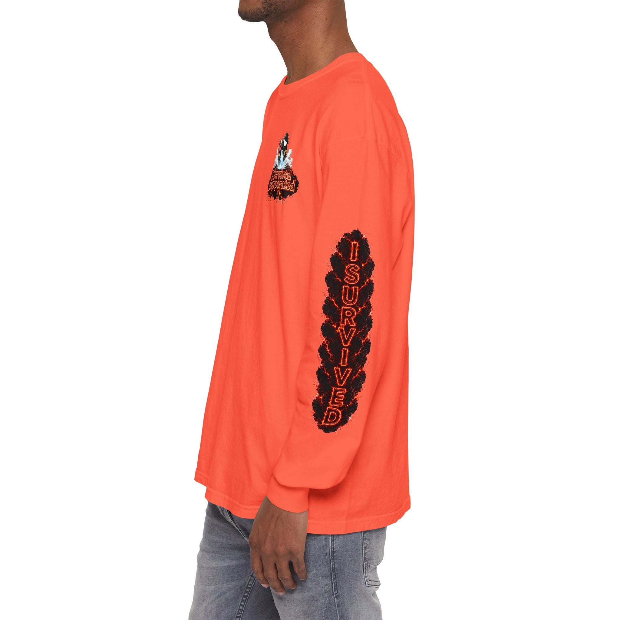 I Survived 2020 — "Please Stand By" Test Pattern Tee Special Edition Wildfire Signal Edition Summer Premiere Unisex Garment-Dyed Long Sleeve T-Shirt