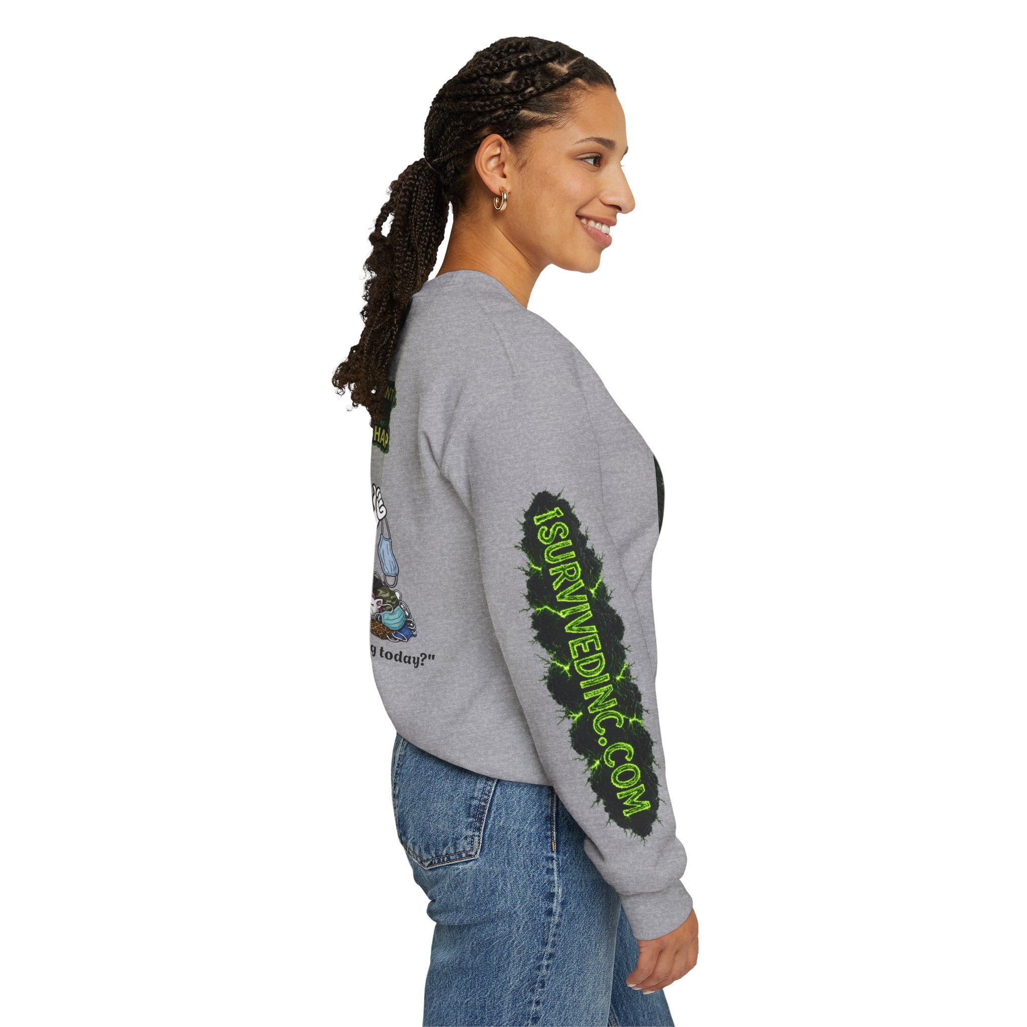 I Survived 2020 — S1:E4 "Mask Madness Mayhem Moment" | Pandemic Edition Unisex Heavy Blend™ Crewneck Sweatshirt