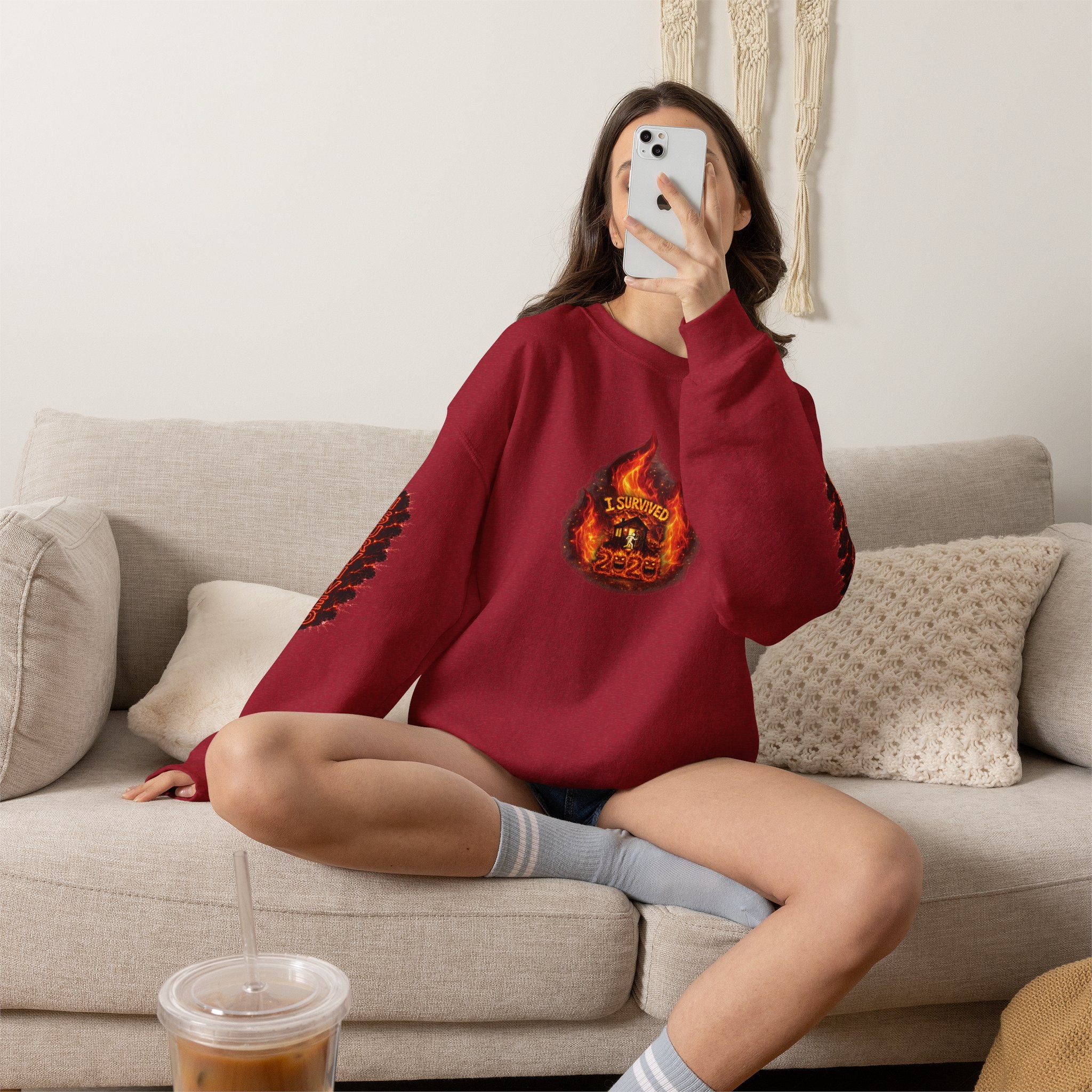 I Survived 2020 — WILDFIRES S2:E4: Director's Cut "Western U.S. Wildfire Season" Memorial Unisex Heavy Blend™ Crewneck Sweatshirt