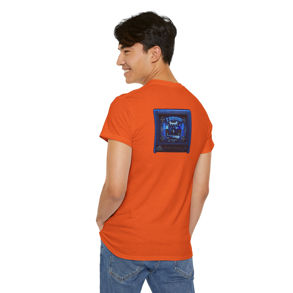 I Survived 2020 — "Please Stand By" Test Pattern Tee Lockdown Surveillance Edition Summer Exclusive Unisex Heavy Cotton Tee
