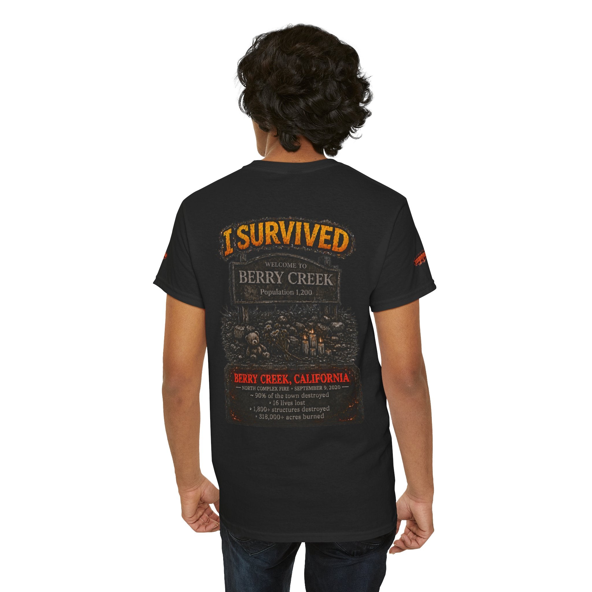 I Survived 2020 — Director's Cut S2:E1 "Berry Creek" | Wildfire Edition Memorial Unisex Heavy Cotton Tee (SPECIAL EDITION)