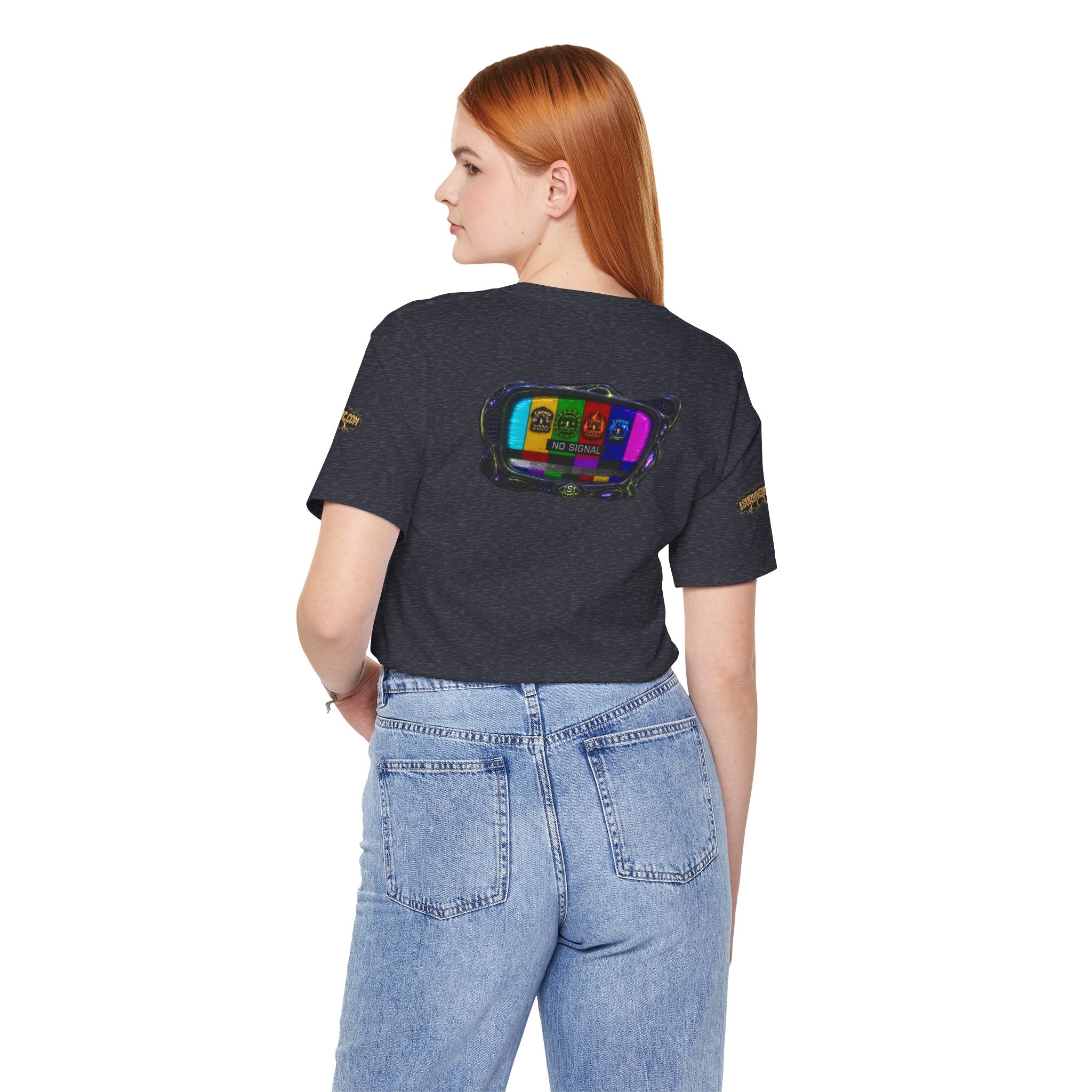 I Survived 2020 — "No Signal" Test Pattern Tee Alien Broadcast Finale Summer Premiere Unisex Jersey Short Sleeve Tee