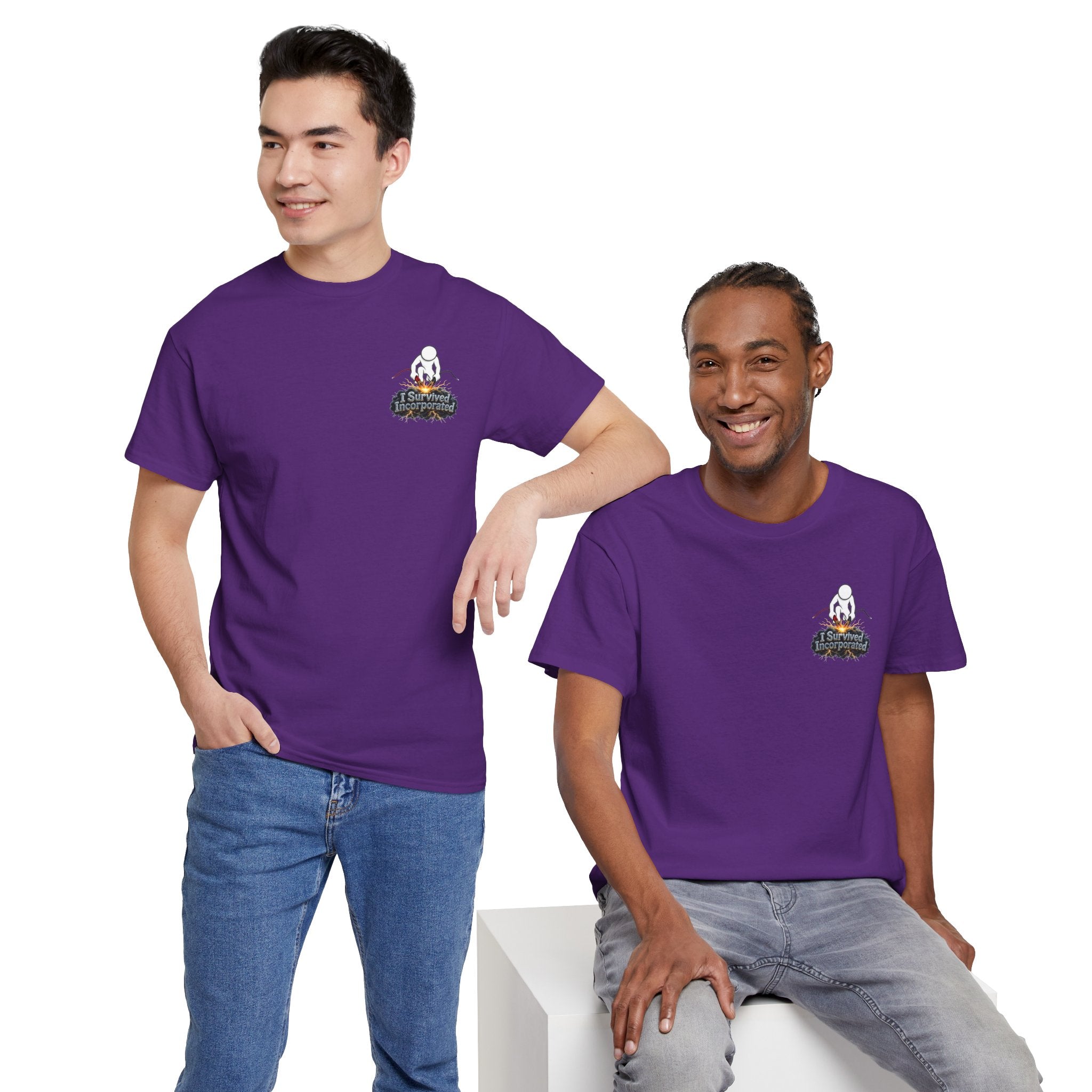 I Survived 2020 — "Please Stand By" Test Pattern Tee Summer Premier Unisex Heavy Cotton Tee