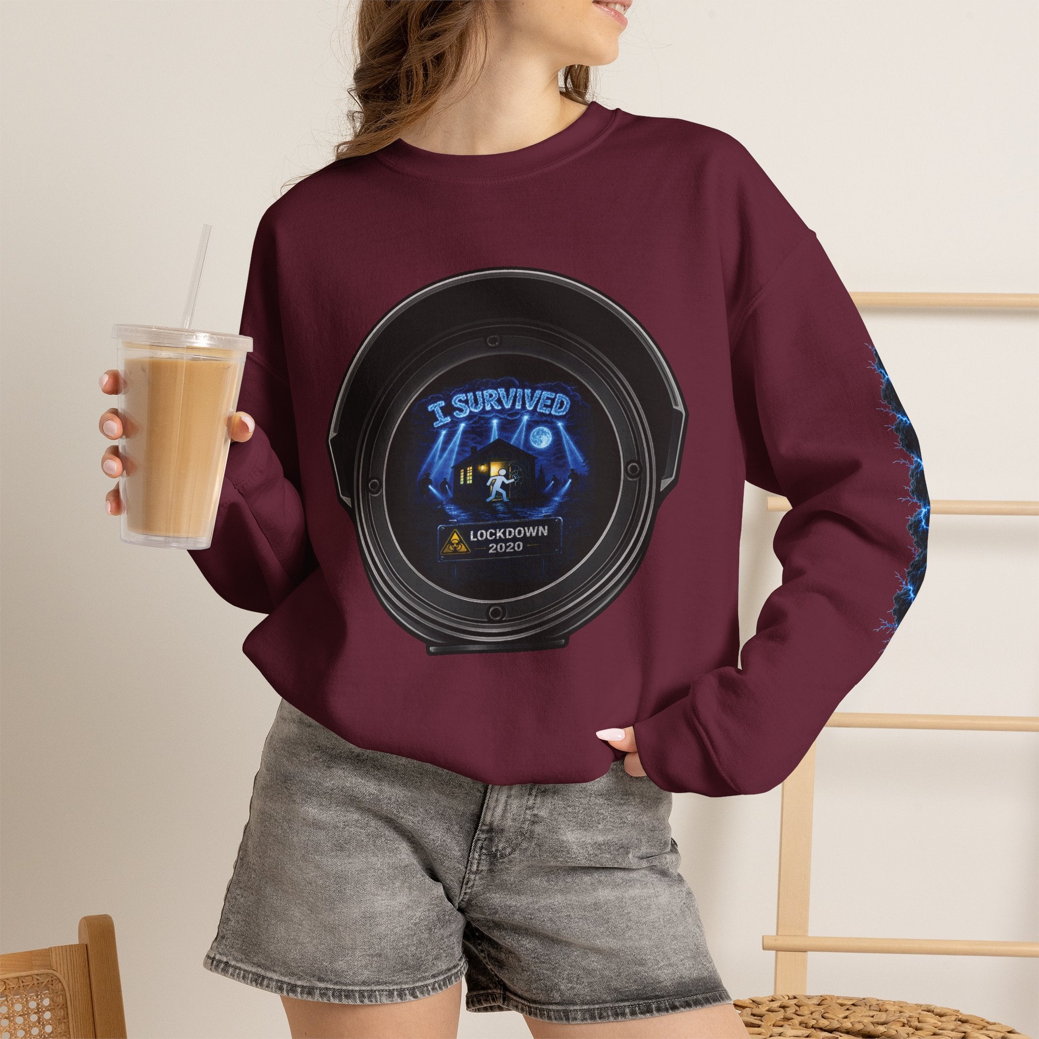 I Survived 2020 — Director's Cut S3:E3 "Remote Schooling" | Lockdown Edition Documentary Unisex Heavy Blend™ Crewneck Sweatshirt