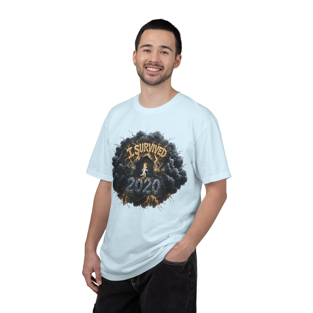 I Survived 2020 — Original Design Teaser Tee | Season 1 Premiere Drop Unisex Garment-Dyed T-shirt