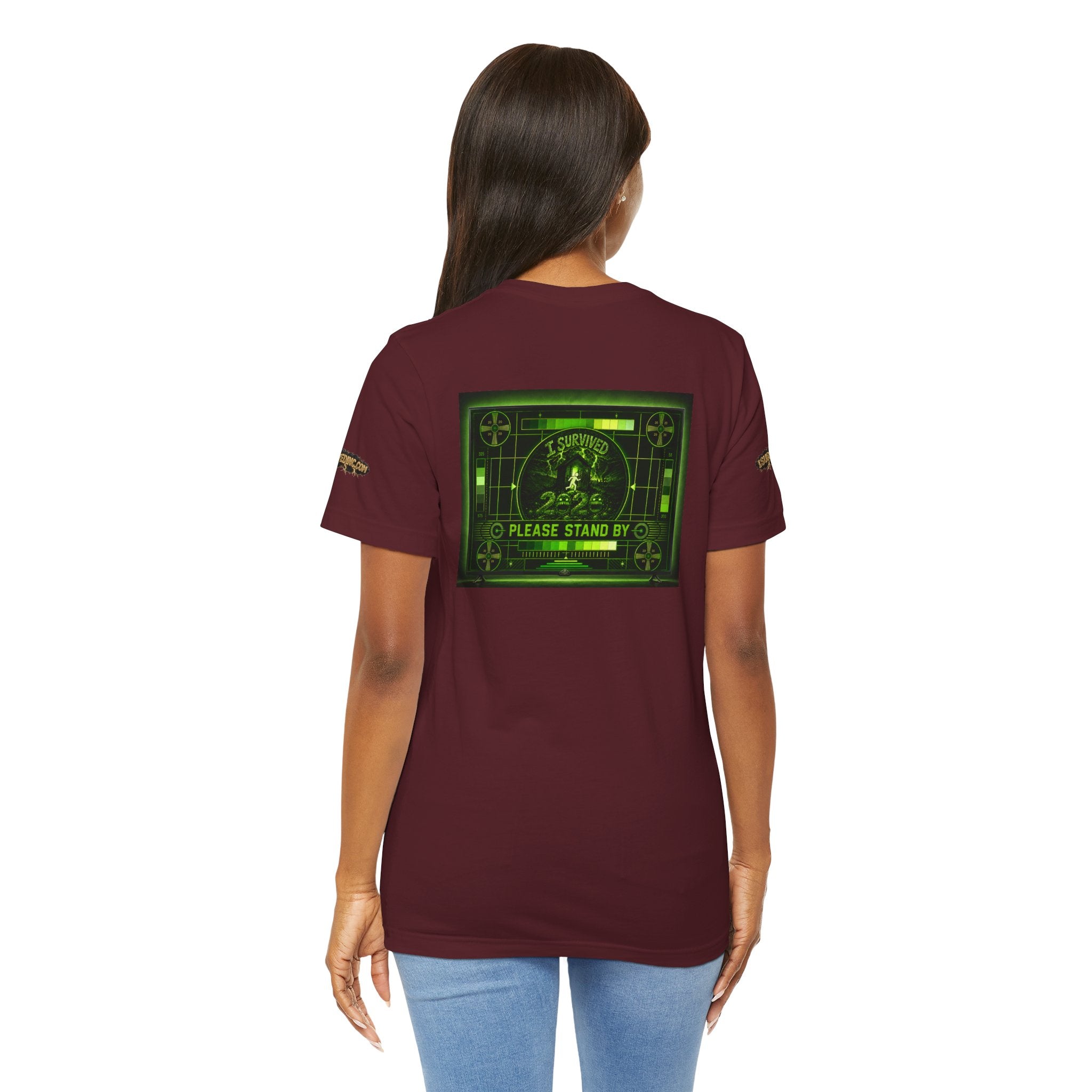 I Survived 2020 — "Please Stand By" Test Pattern Toxic Signal Tee Special Edition Summer Premiere Unisex Jersey Short Sleeve Tee