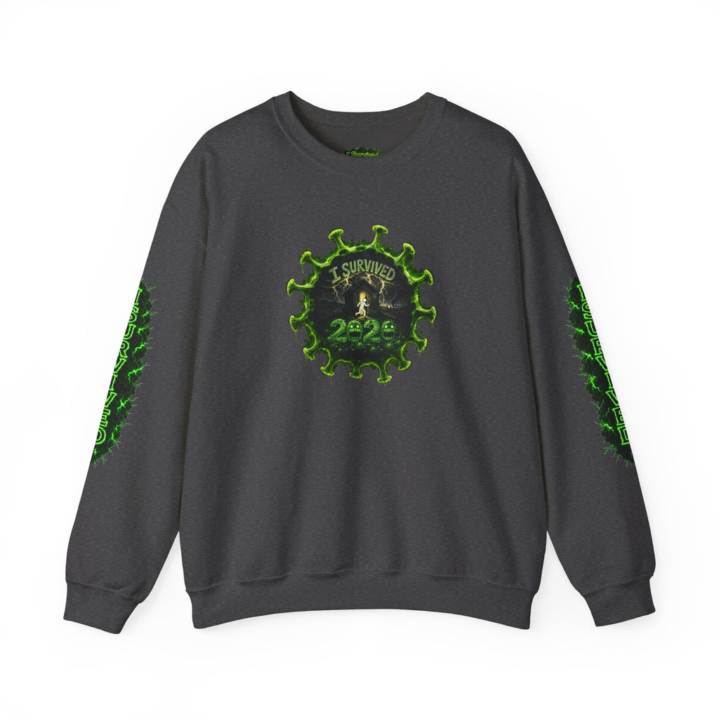 I Survived 2020 — PANDEMIC S1:E3: Director's Cut "The Jab!" Unisex Heavy Blend™ Crewneck Sweatshirt