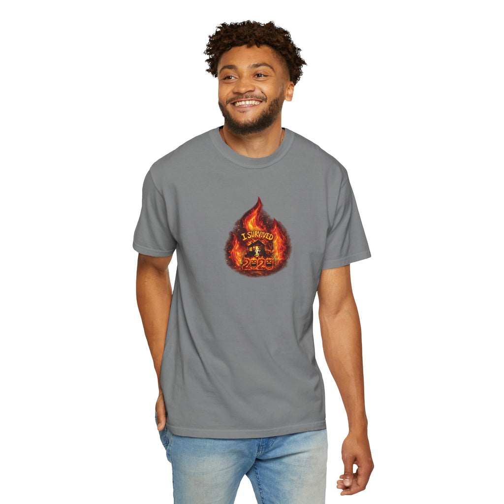 I Survived 2020 — WILDFIRES S2:E2: Director's Cut "The Bobcat Fire" Memorial Unisex Garment-Dyed T-shirt