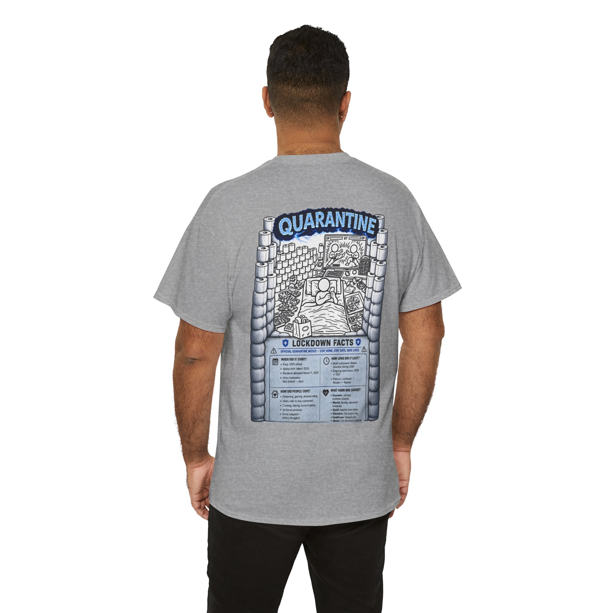 I Survived 2020 — LOCKDOWN S3:E1: Director's Cut "Quarantine" Unisex Heavy Cotton Tee