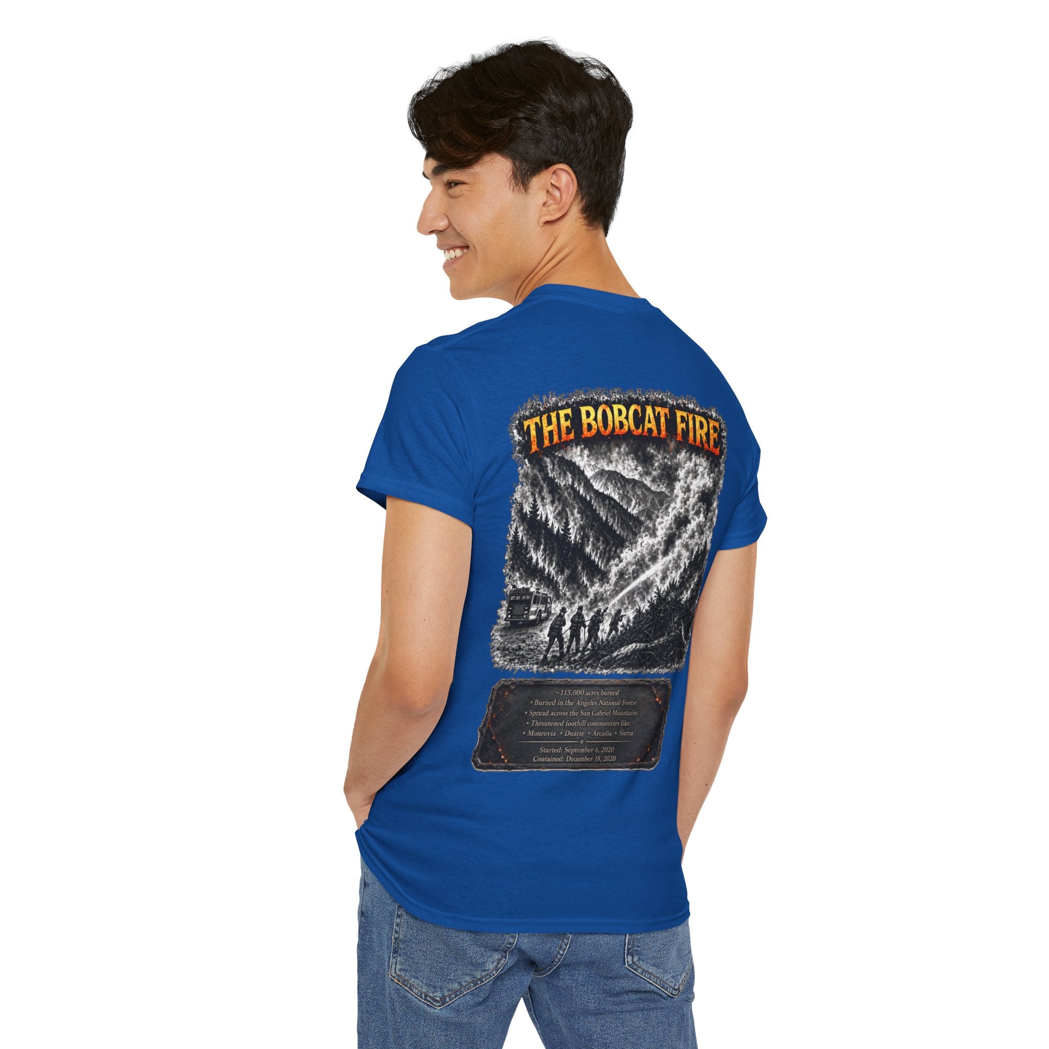 I Survived 2020 — WILDFIRES S2:E2: "The Bobcat Fire" Memorial Unisex Heavy Cotton Tee