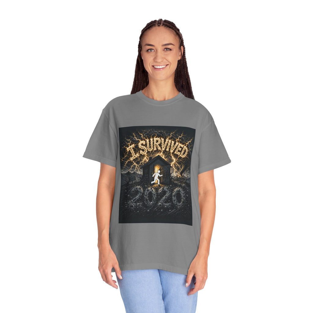 I Survived 2020 — Original Design Teaser Tee | Season 1 Premiere Drop Unisex Garment-Dyed T-shirt