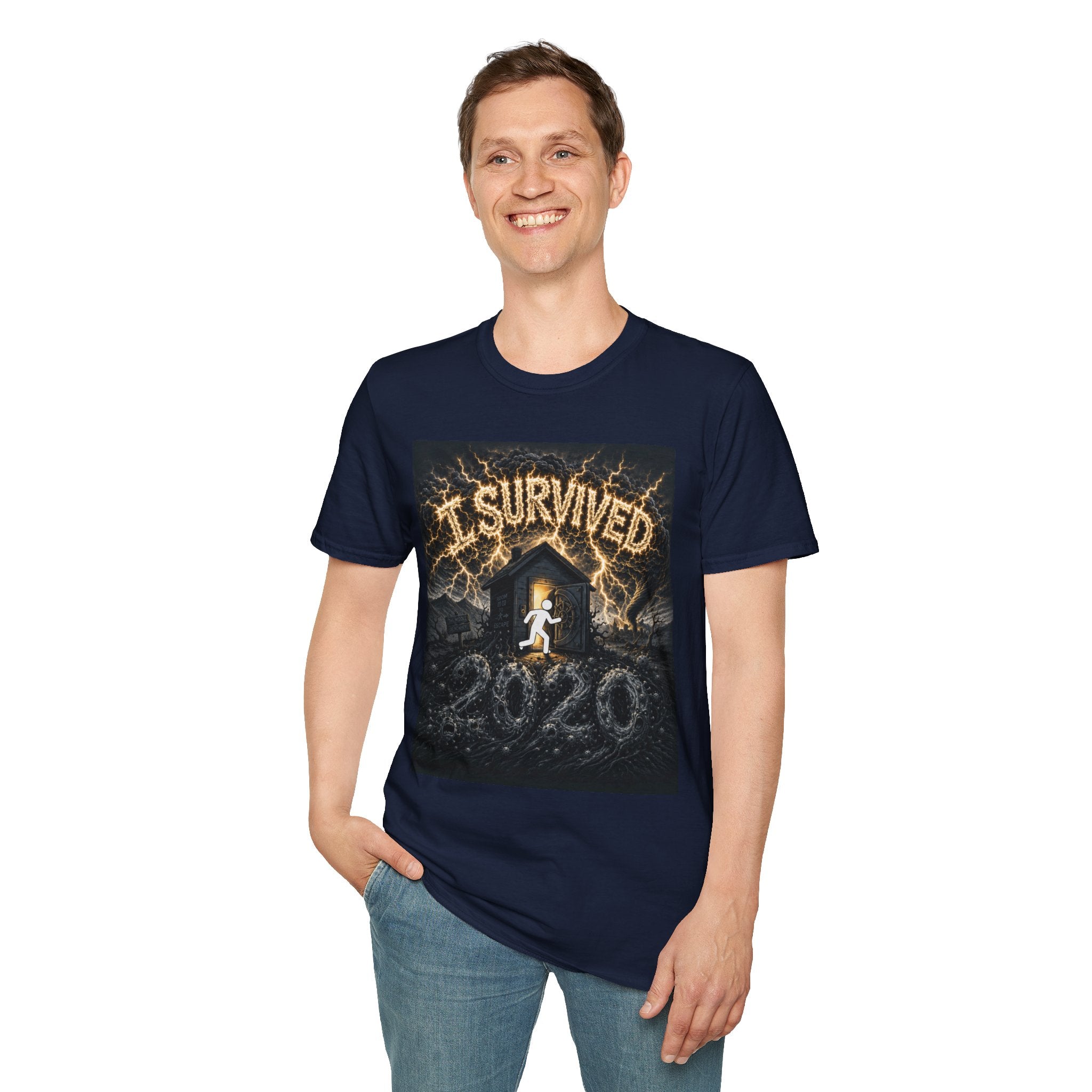 I Survived 2020 — Original Design Teaser Tee | Season 1 Premiere Drop Unisex Softstyle T-Shirt