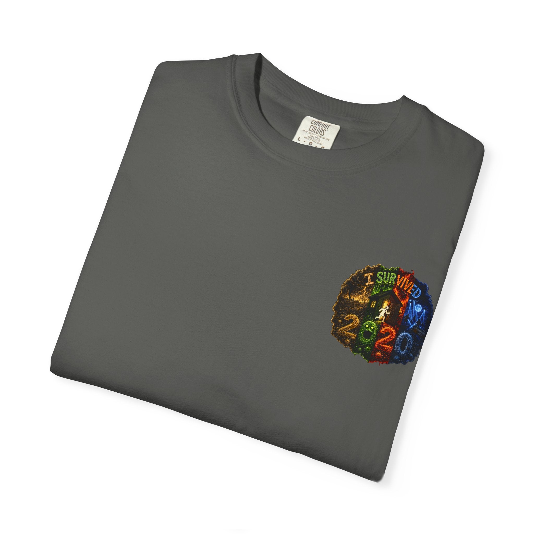 I Survived 2020 — "No Signal" Test Pattern Tee Alien Broadcast Finale Summer Premiere Unisex Garment-Dyed T-shirt