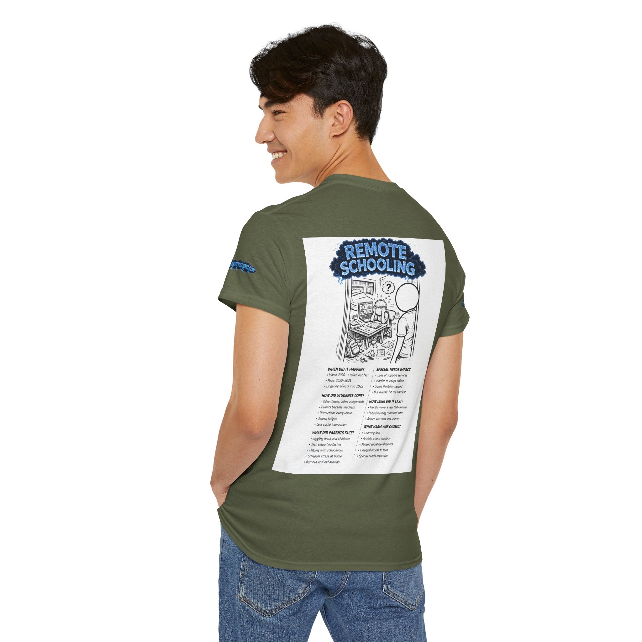 I Survived 2020 — S3:E3 "Remote Schooling" | Lockdown Edition Documentary Unisex Heavy Cotton Tee (SPECIAL EDITION)