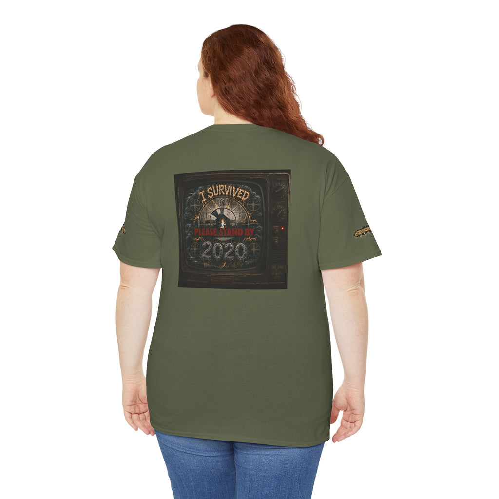 I Survived 2020 — "Please Stand By" Test Pattern Tee Special Edition Summer Premier Unisex Heavy Cotton Tee