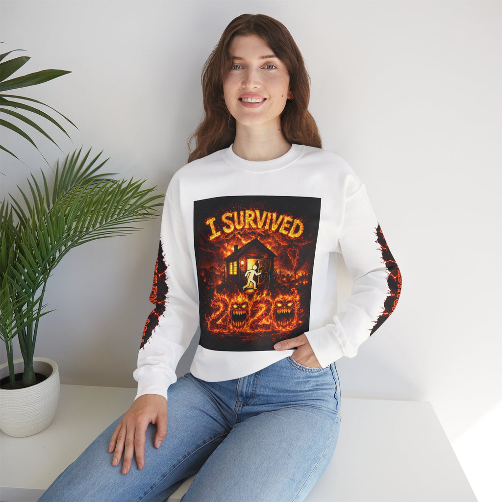 I Survived 2020 — WILDFIRES S2:E4: "Western U.S." Memorial Unisex Heavy Blend™ Crewneck Sweatshirt