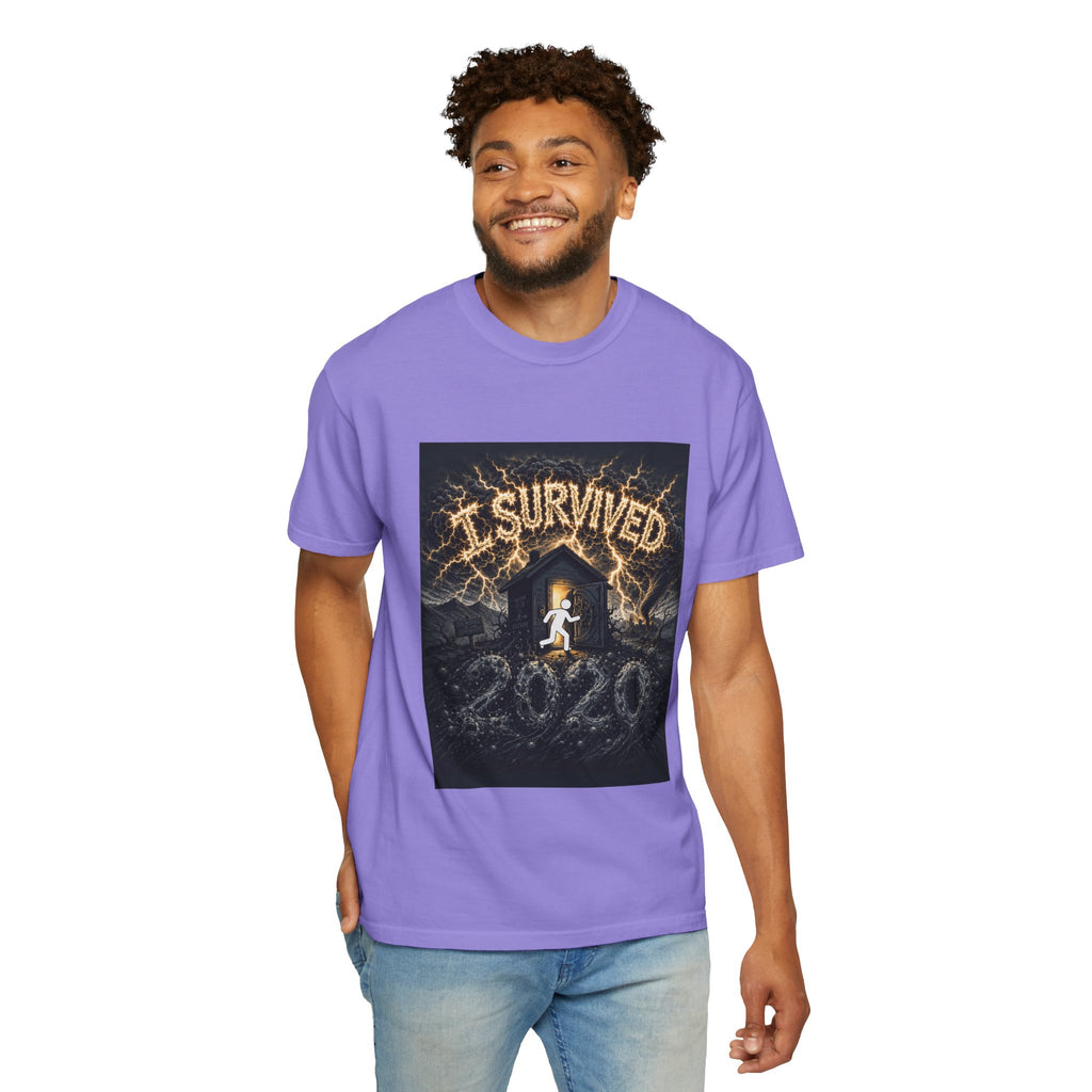 I Survived 2020 — Original Design Teaser Tee | Season 1 Premiere Drop Unisex Garment-Dyed T-shirt