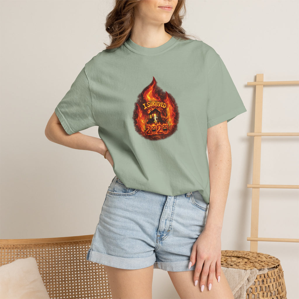 I Survived 2020 — WILDFIRES S2:E2: Director's Cut "The Bobcat Fire" Memorial Unisex Garment-Dyed T-shirt