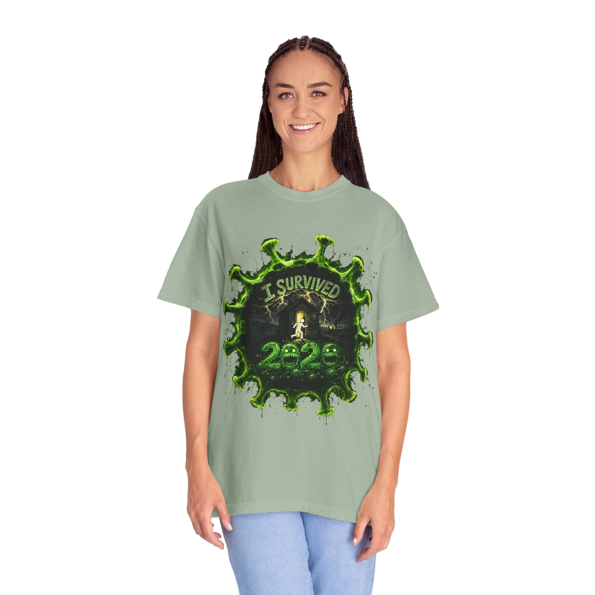 I Survived 2020 — Director's Cut S1:E4 "Mask Madness Mayhem Moment" | Pandemic Edition Unisex Garment-Dyed T-shirt