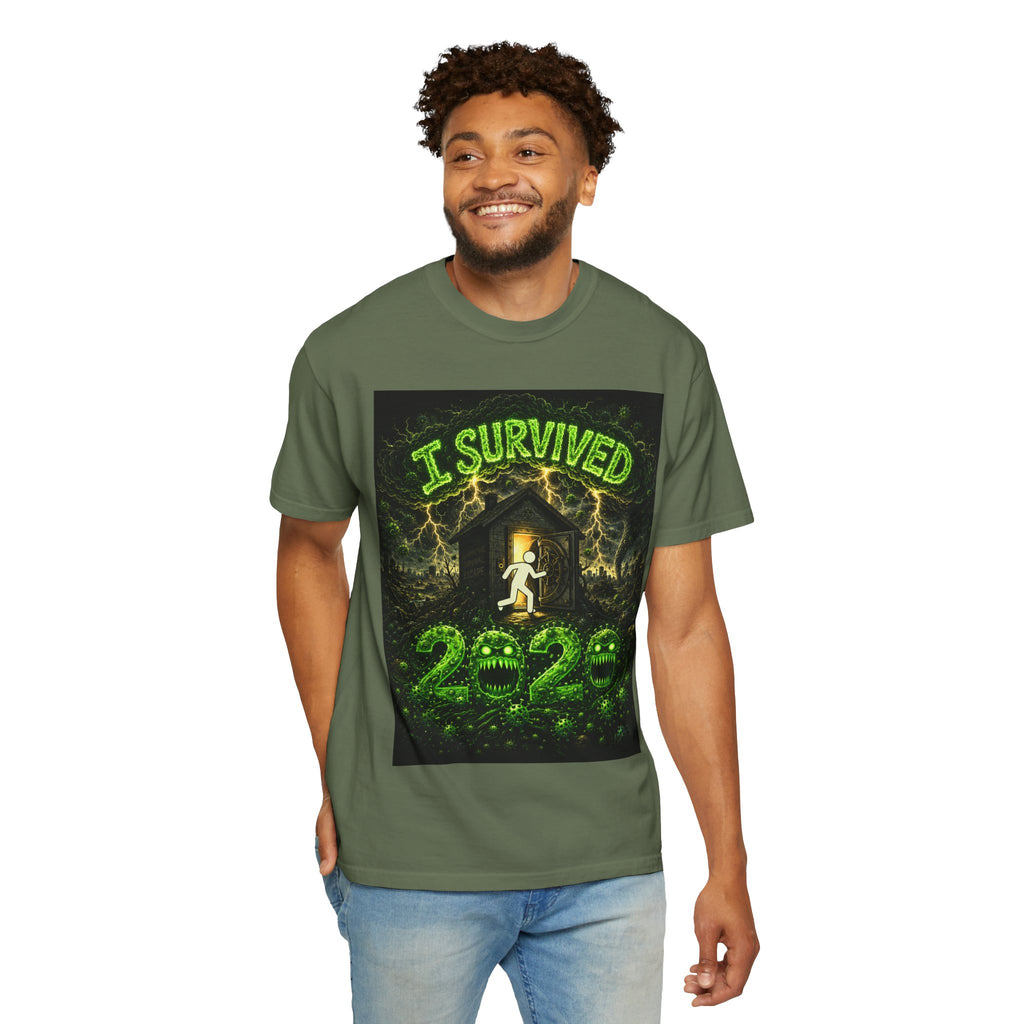 I Survived 2020 — PANDEMIC S1:E4: "Mask Madness" Unisex Garment-Dyed T-shirt
