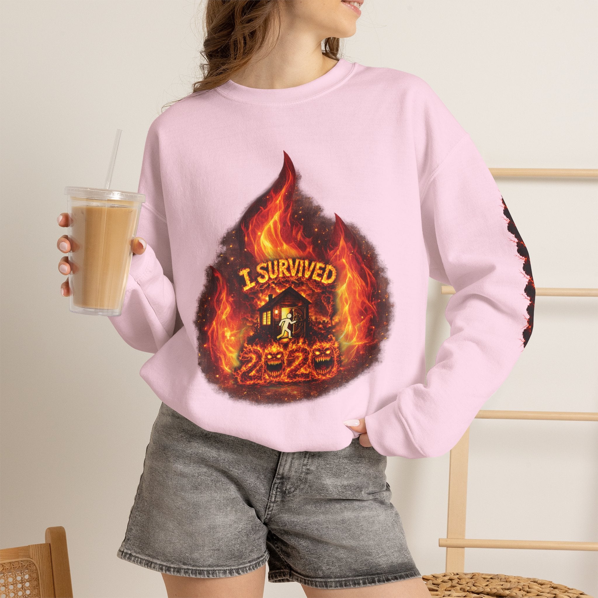 I Survived 2020 — Director's Cut S2:E3 "The California Wildfires" | Wildfire Edition Memorial Unisex Heavy Blend™ Crewneck Sweatshirt