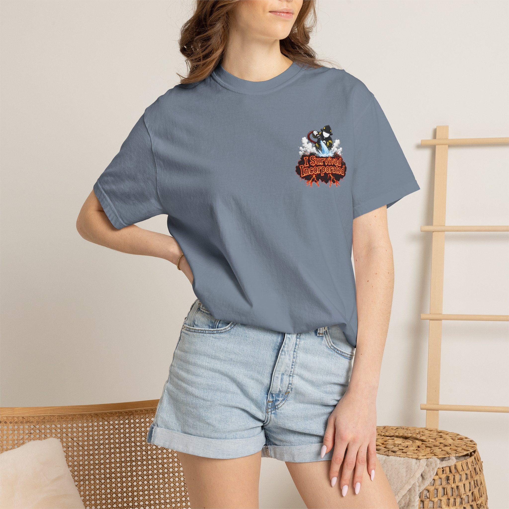 I Survived 2020 — "Please Stand By" Test Pattern Tee Wildfire Signal Edition Summer Premiere Unisex Garment-Dyed T-shirt