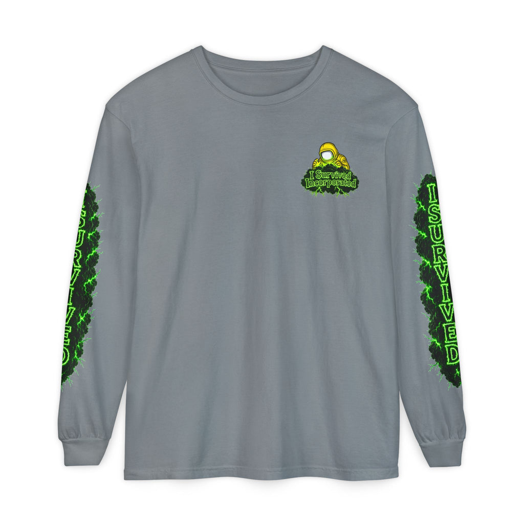 I Survived 2020 — "Please Stand By" Test Pattern Toxic Signal Tee Special Edition Summer Premiere Unisex Garment-Dyed Long Sleeve T-Shirt