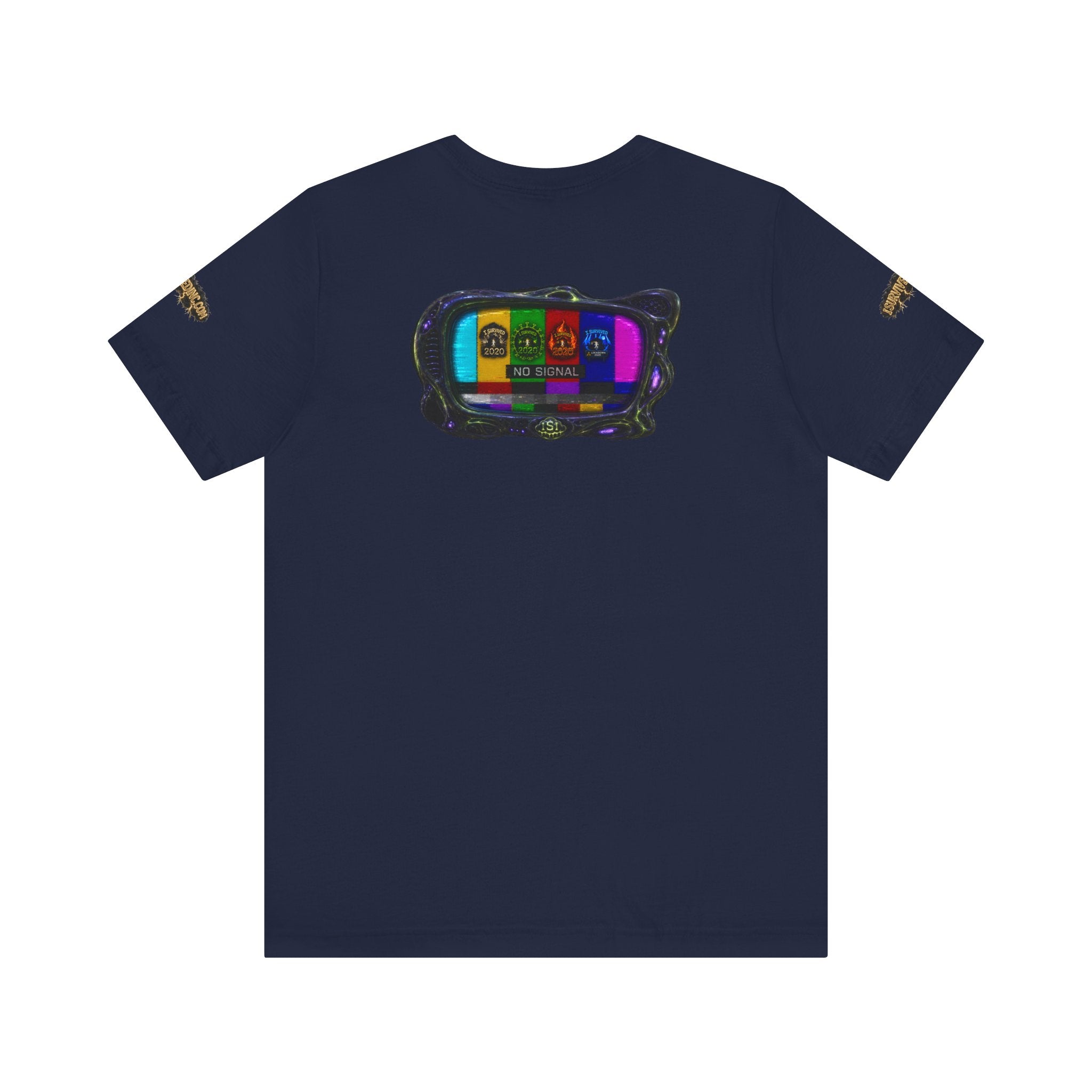 I Survived 2020 — "No Signal" Test Pattern Tee Alien Broadcast Finale Summer Premiere Unisex Jersey Short Sleeve Tee