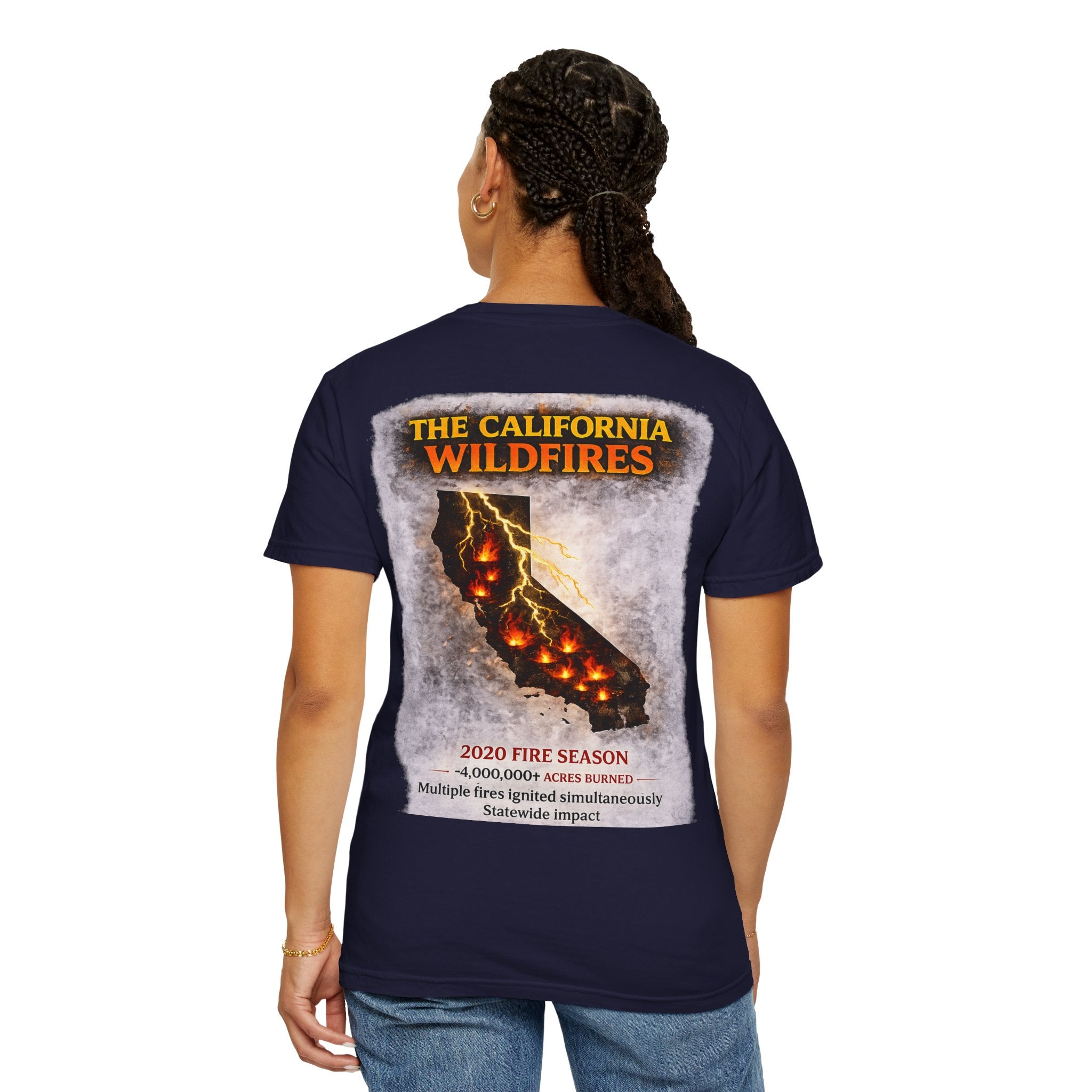 I Survived 2020 — Director's Cut S2:E3 "The California Wildfires" | Wildfire Edition Memorial Unisex Garment-Dyed T-shirt
