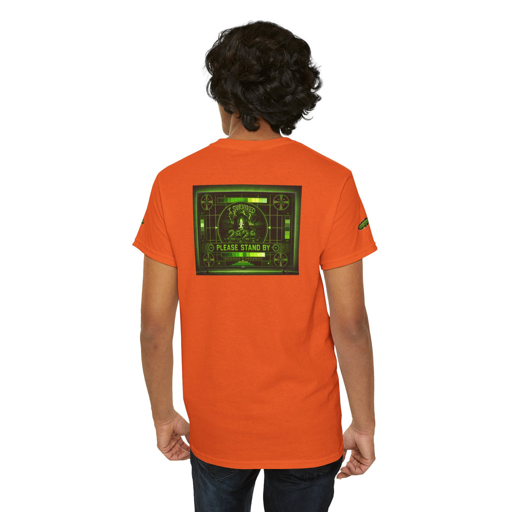 I Survived 2020 — "Please Stand By" Test Pattern Toxic Signal Tee Special Edition Summer Premiere Unisex Heavy Cotton Tee