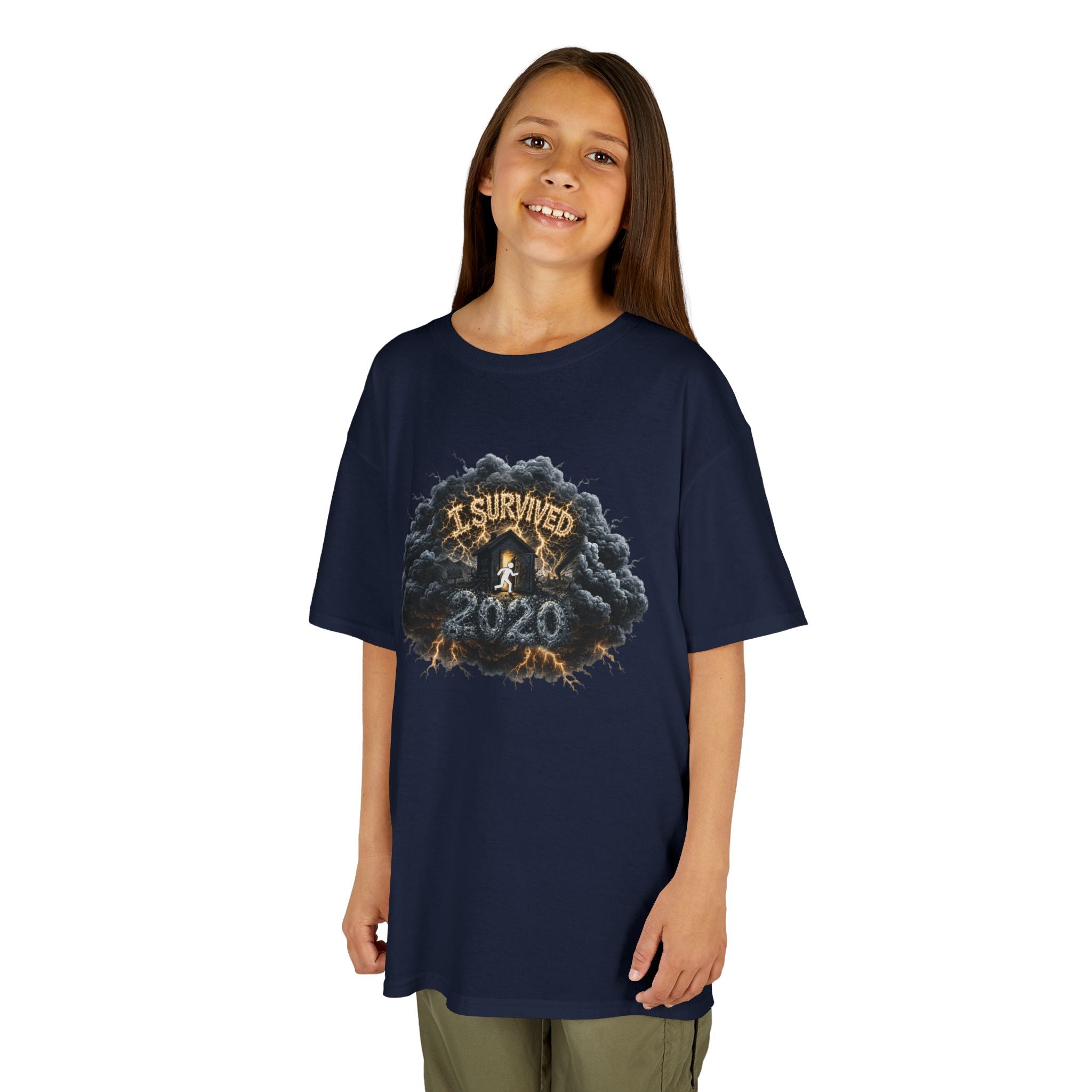 I Survived 2020 — Director's Cut Original Design Teaser Tee | Season 1 Premiere Drop Kids Heavy Cotton™ Tee