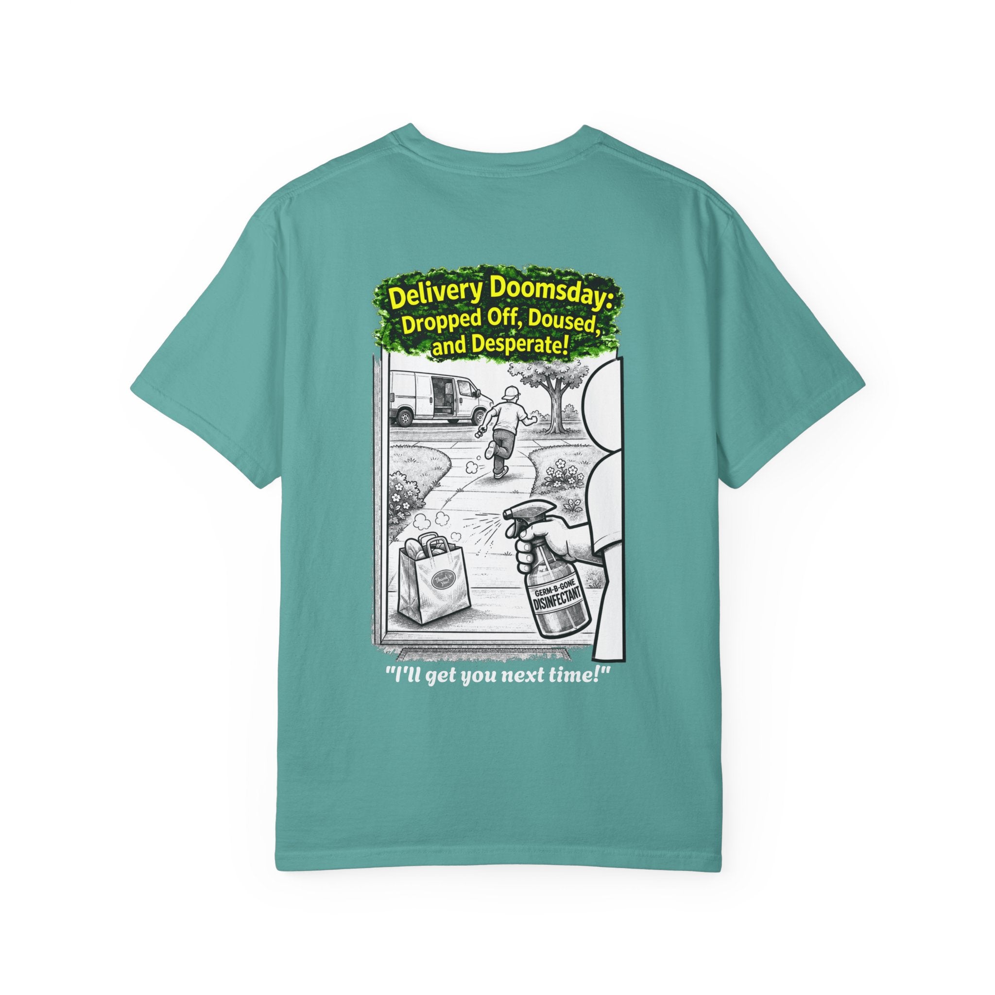 Sobreviví al 2020 — T1:E5 "Apocalipsis de Entregas" | Camiseta unisex teñida de edición Pandemia