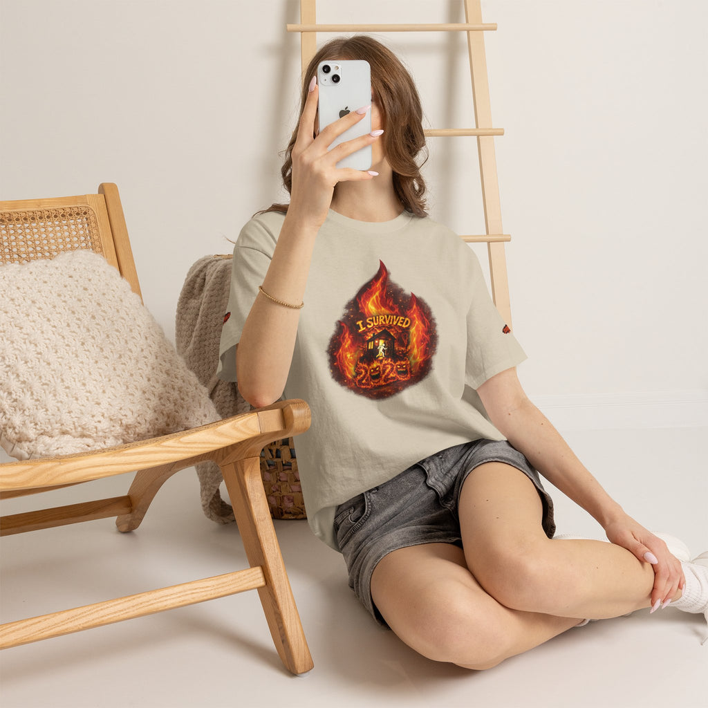 I Survived 2020 — Director's Cut S2:E3 "The California Wildfires" | Wildfire Edition Memorial Unisex Heavy Cotton Tee (SPECIAL EDITION)