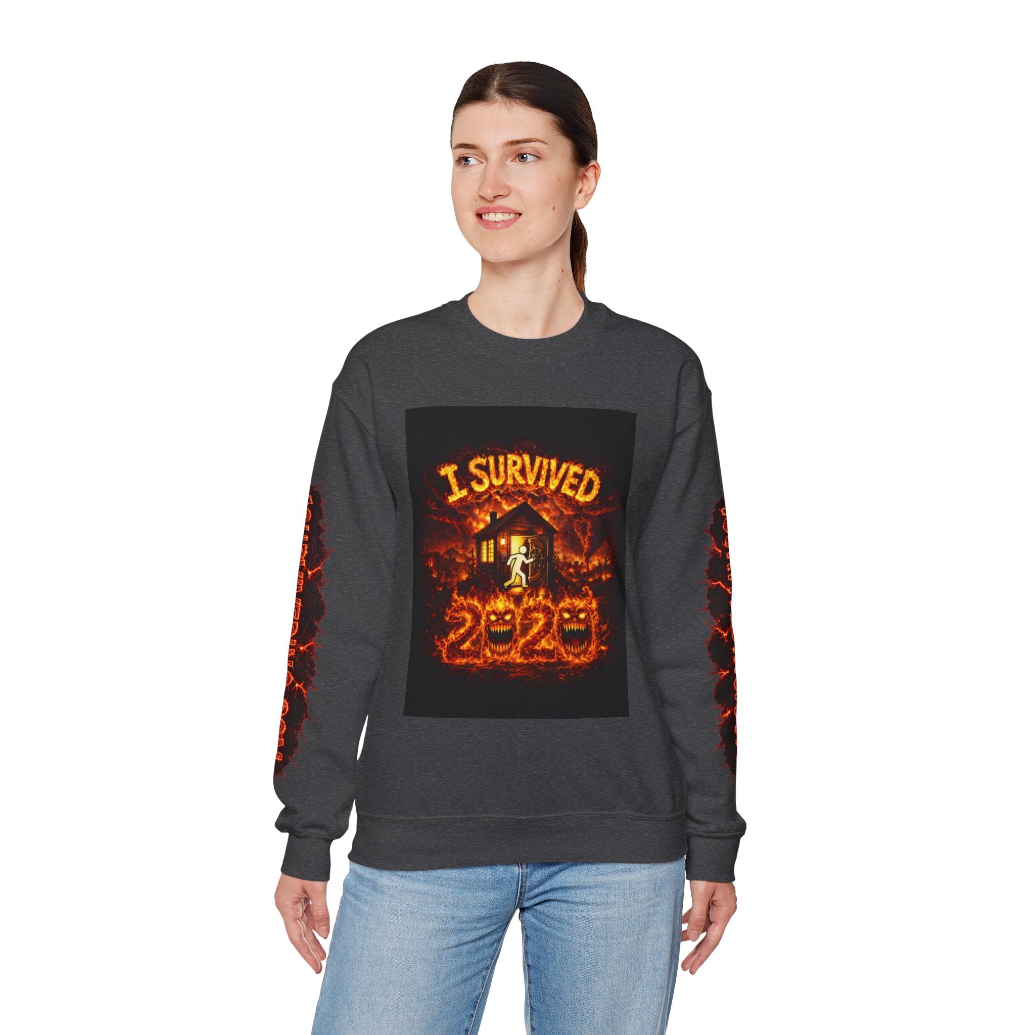 I Survived 2020 — WILDFIRES S2:E3: "The California Wildfires" Memorial Unisex Heavy Blend™ Crewneck Sweatshirt