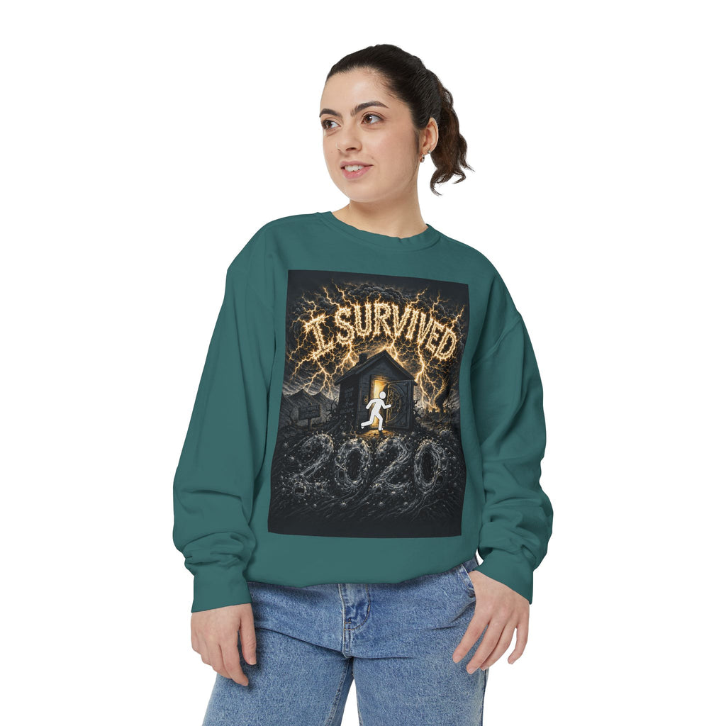 I Survived 2020 — Original PILOT Design Unisex Garment-Dyed Sweatshirt