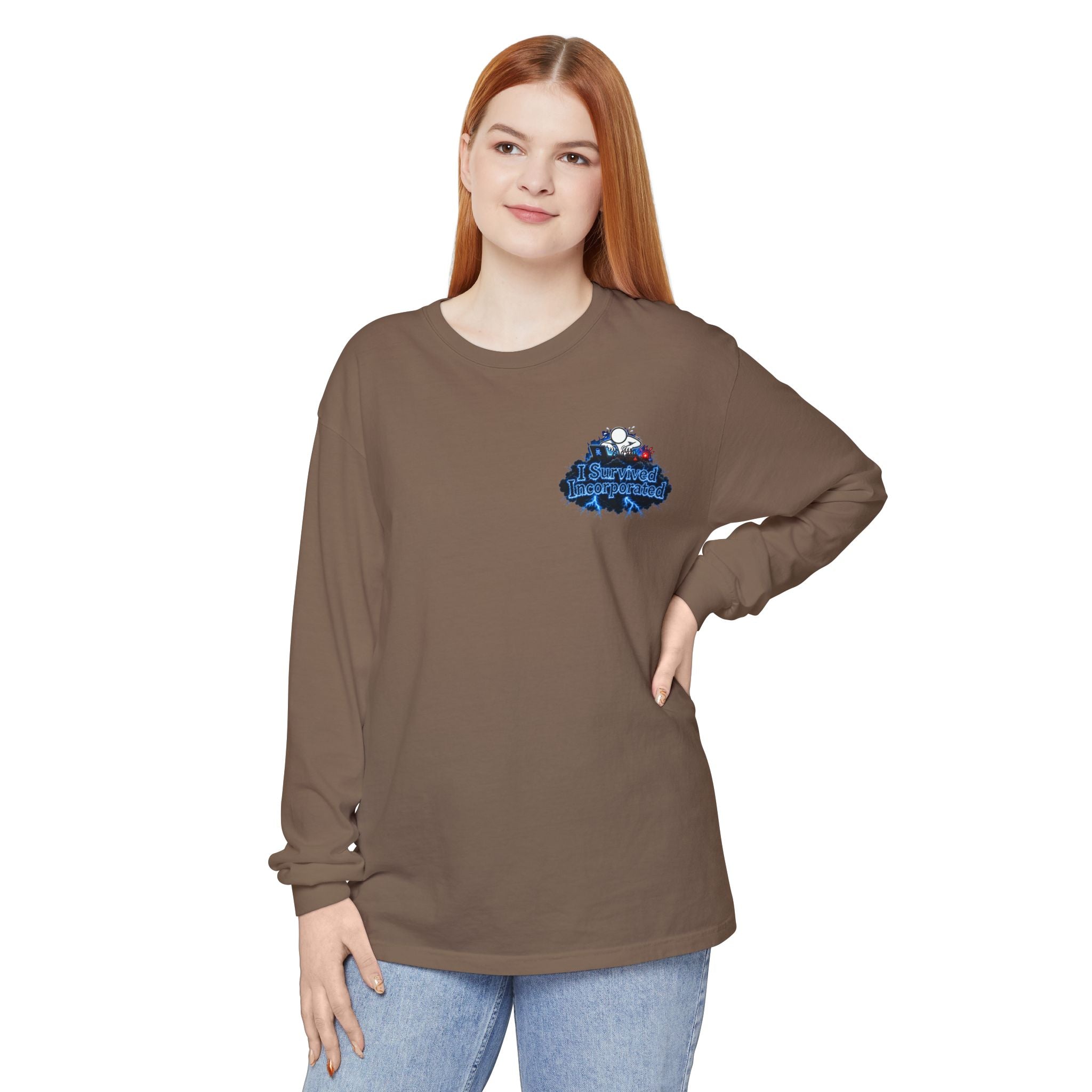 I Survived 2020 — "Please Stand By" Test Pattern Tee Lockdown Edition Summer Exclusive Unisex Garment-Dyed Long Sleeve T-Shirt