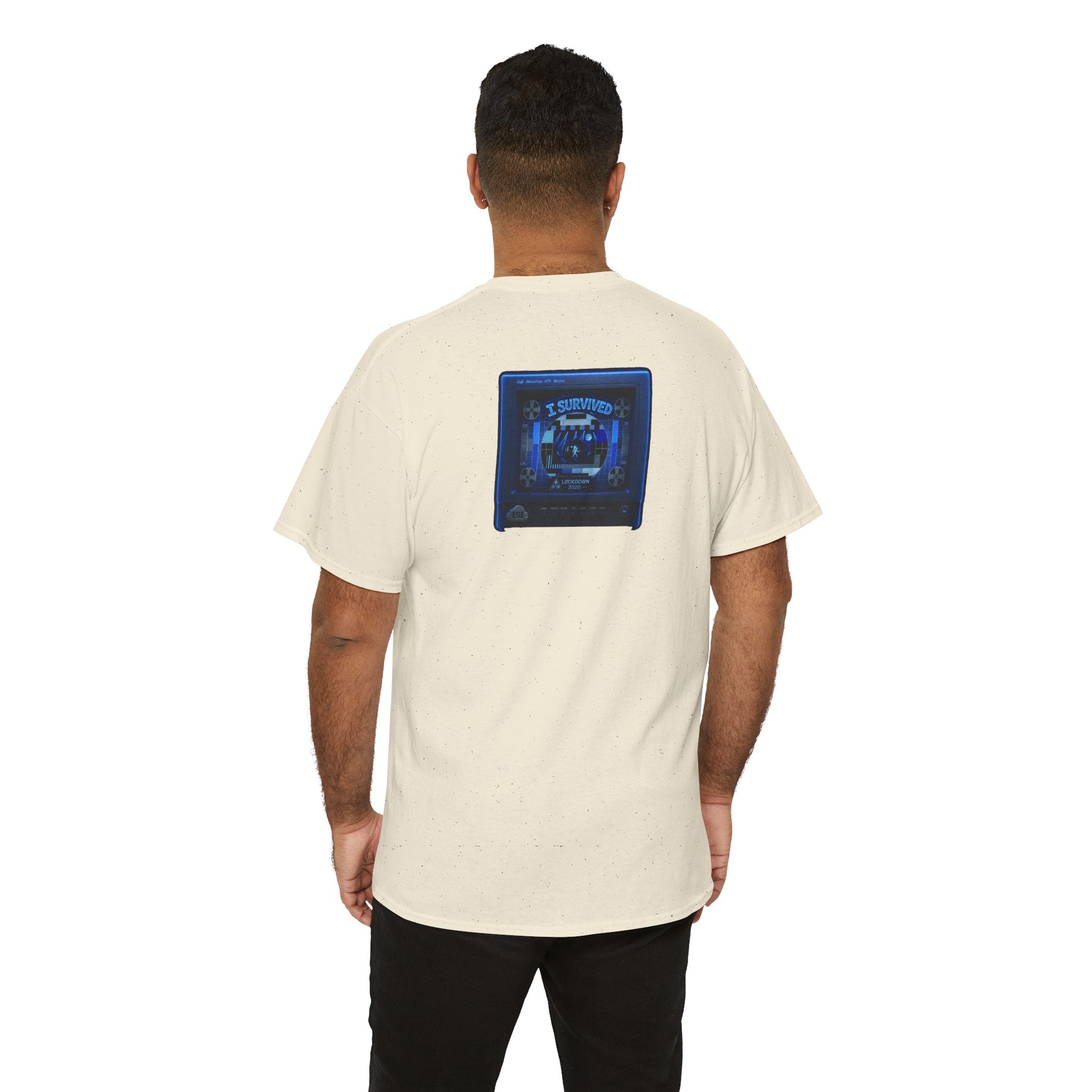 I Survived 2020 — "Please Stand By" Test Pattern Tee Lockdown Surveillance Edition Summer Exclusive Unisex Heavy Cotton Tee