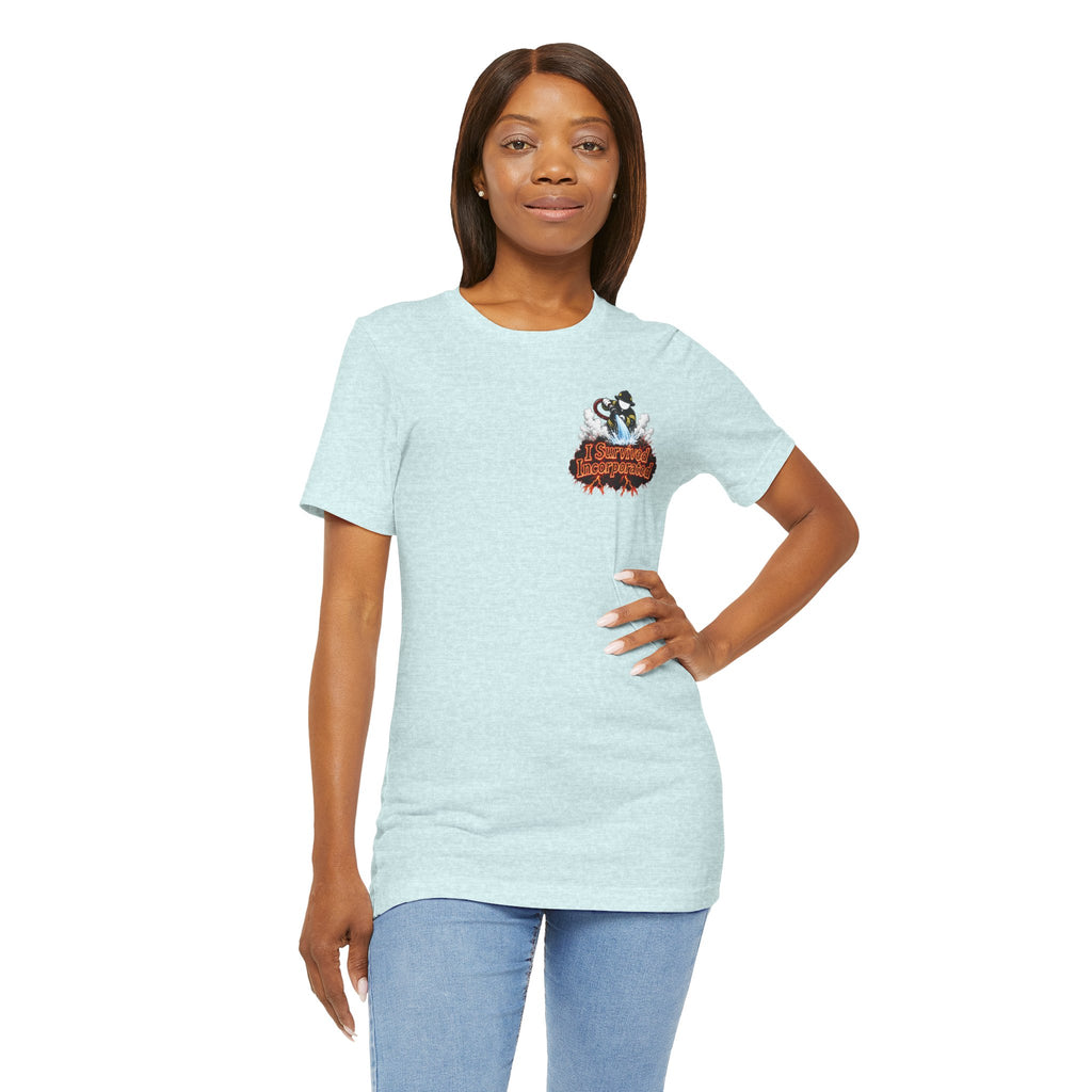 I Survived 2020 — "Please Stand By" Test Pattern Tee Wildfire Signal Edition Summer Premiere Unisex Jersey Short Sleeve Tee