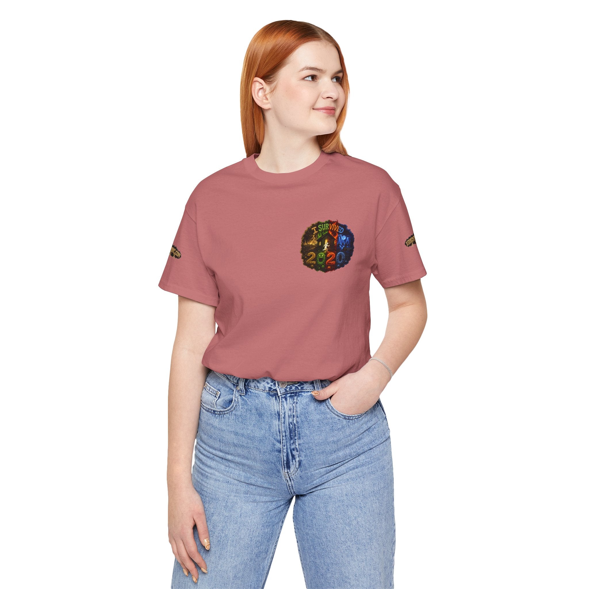 I Survived 2020 — "No Signal" Test Pattern Tee Alien Broadcast Finale Summer Premiere Unisex Jersey Short Sleeve Tee