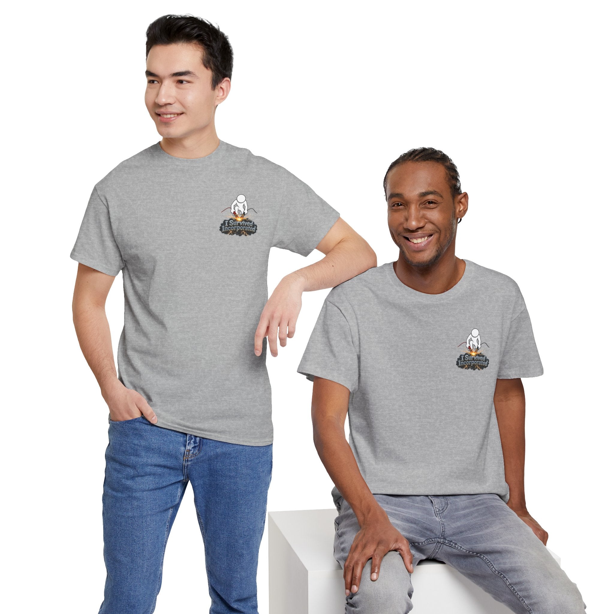 I Survived 2020 — "Please Stand By" Test Pattern Tee Summer Premier Unisex Heavy Cotton Tee