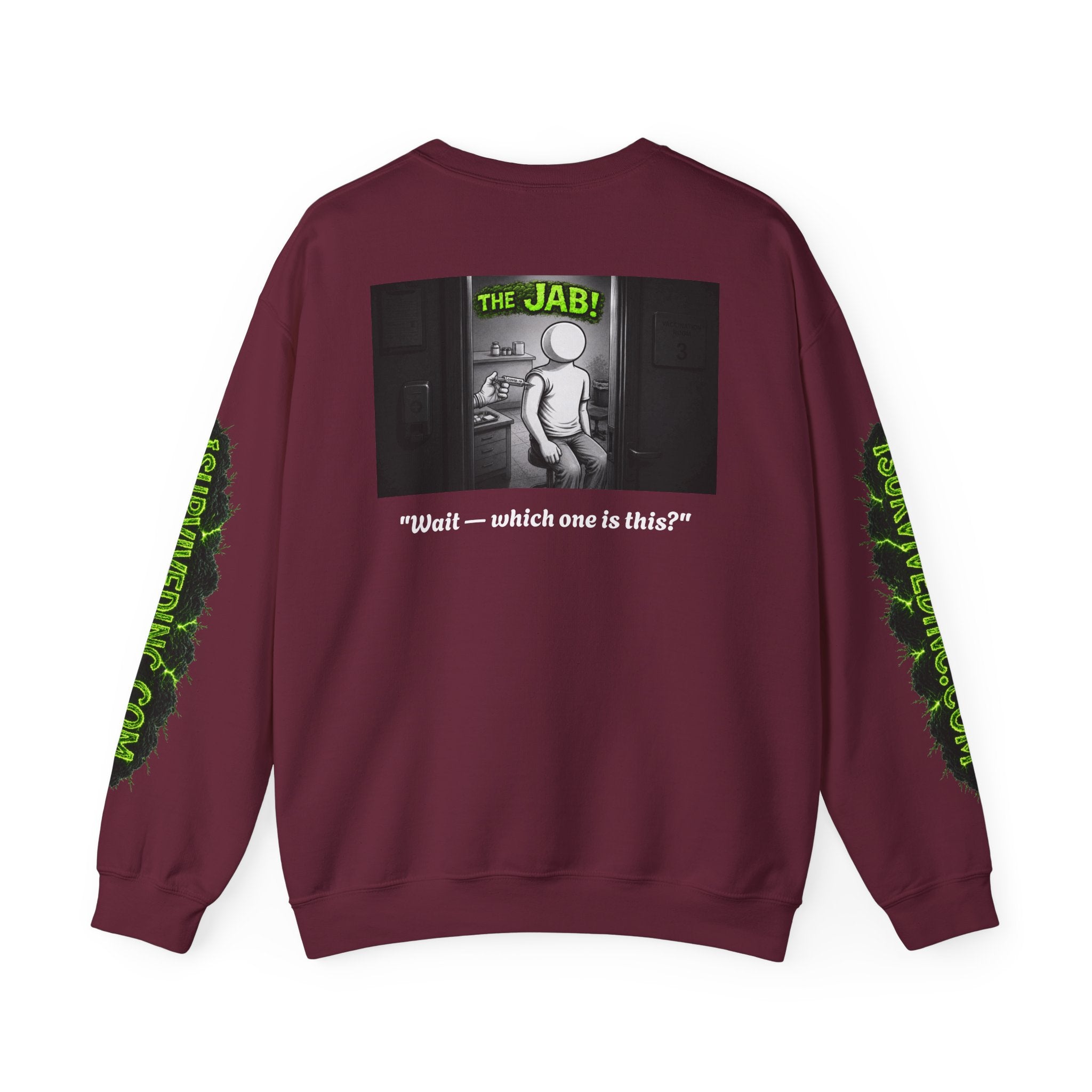 I Survived 2020 — S1:E3 "The Jab!" | Pandemic Edition Unisex Heavy Blend™ Crewneck Sweatshirt